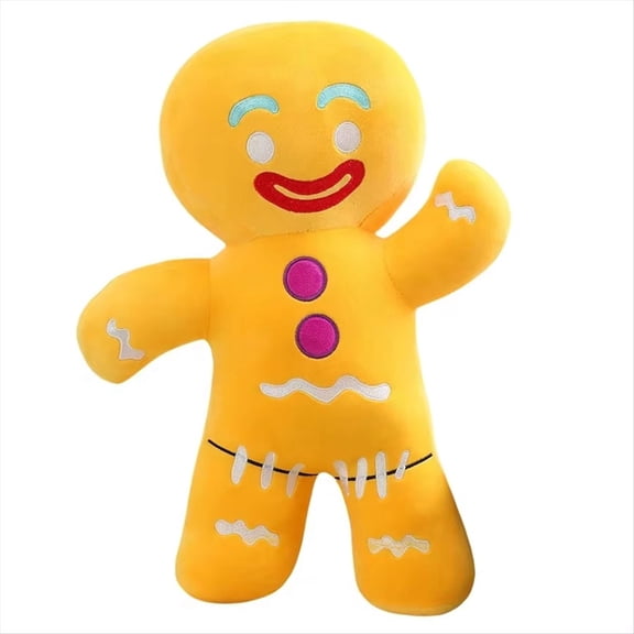 New Arrivals Kawaii Gingerbread Man Plush Doll Sofa Decoration Cute Cookie Stuffed Toy Gift 18cm