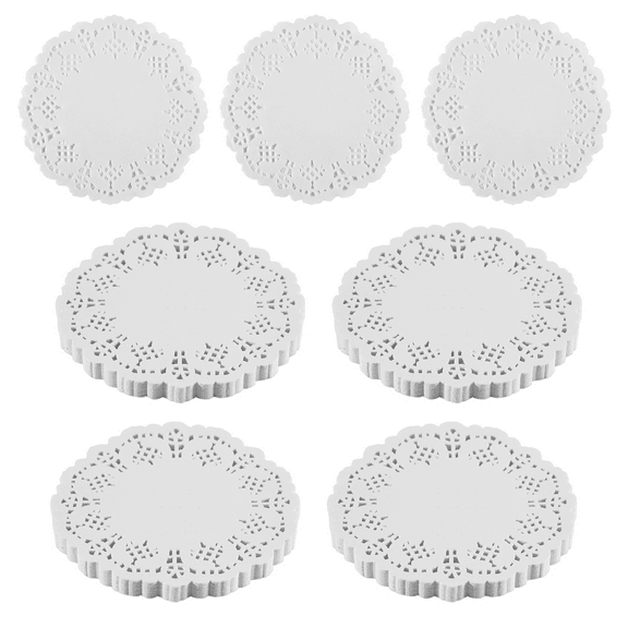 New Arrivals Lace Doilies Paper 100 Pcs,4.5 inch Liners for Cake,Tableware Display