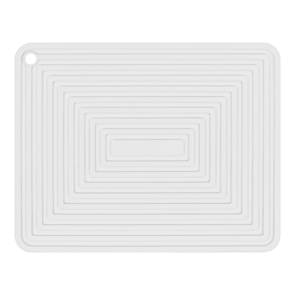 New Arrivals Large Silicone Pot Holder Heat Insulation Kitchen Table Mat( White )