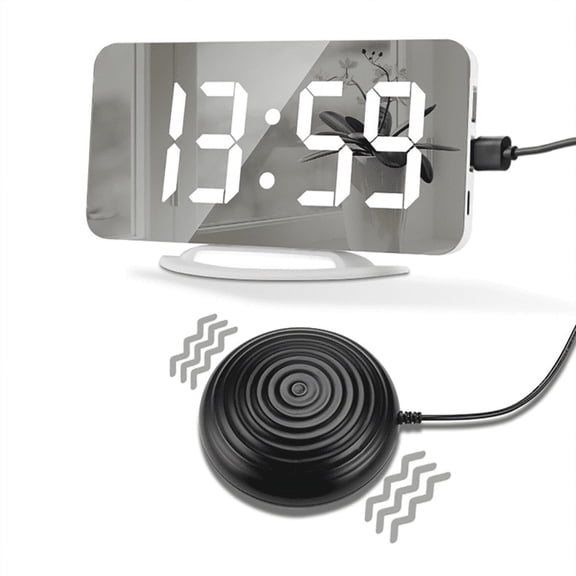 New Arrivals Led Vibration Alarm Clock Multifunctional Dual USB Charging Mute