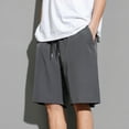 thumbnail image 1 of Clearance Clothes Under $5,Luxalzxs Lightweight Bermuda Shorts for Men Drawstring Elastic Waist Solid Color Baggy Athletic Shorts with Pockets Casual Soft Comfy Camping Shorts, 1 of 5