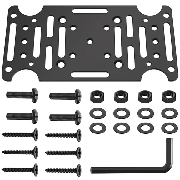 New Arrivals Mailbox Mounting Bracket,Universal Adapter Plate Fit Wood or Hollow Posts for Most Post Mount Mailboxes