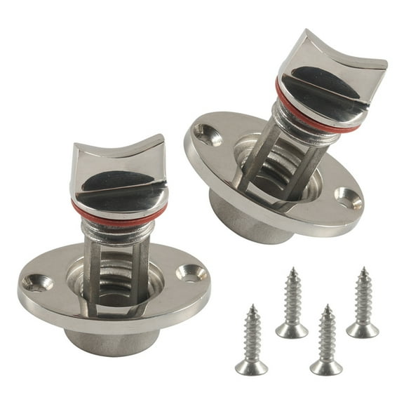 New Arrivals Marine Drain Plug Stainless Steel Boat Kit Transom for 1 Inch Hole, Thread 3/4