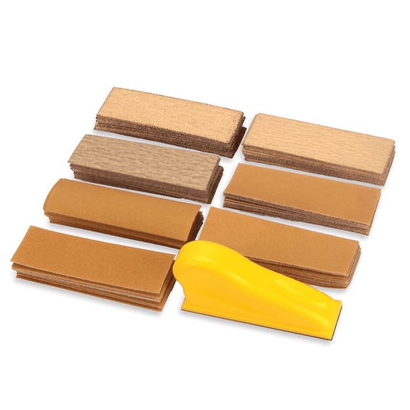 New Arrivals Micro-type Detail Sander Paper Kit, 3.5x1Inch Mini Hand Sanding Block