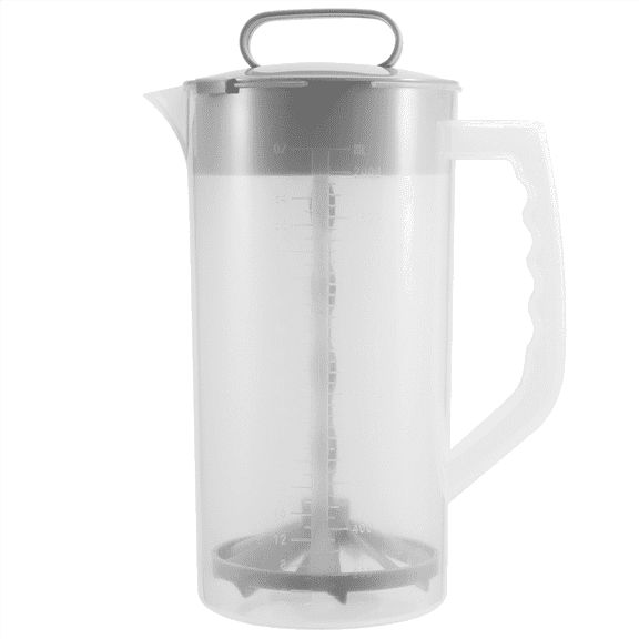 New Arrivals Mixing Pitcher for Drinks,2 Quart/64oz Plastic Water with Lid,Easy-Mix Juice Container,Angled Blades