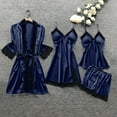 thumbnail image 1 of New Arrivals Nexjvus Womens Robe 4 Piece Lace Satin Robe Dress Sleepwear Nightdress Pajamas Set Size S-3XL, 1 of 5
