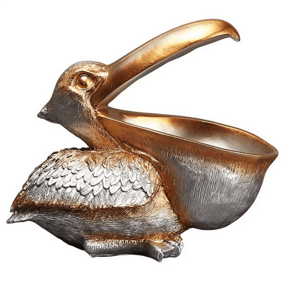 New Arrivals Pelican Birds Statues Resin Toucan Figurines Entrance Decor Ornament Candy Keys Bowl Storage Basket Table Home