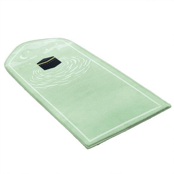 New Arrivals Prayer Rug Mat for Ramadan Portable Soft Meditation mat Green