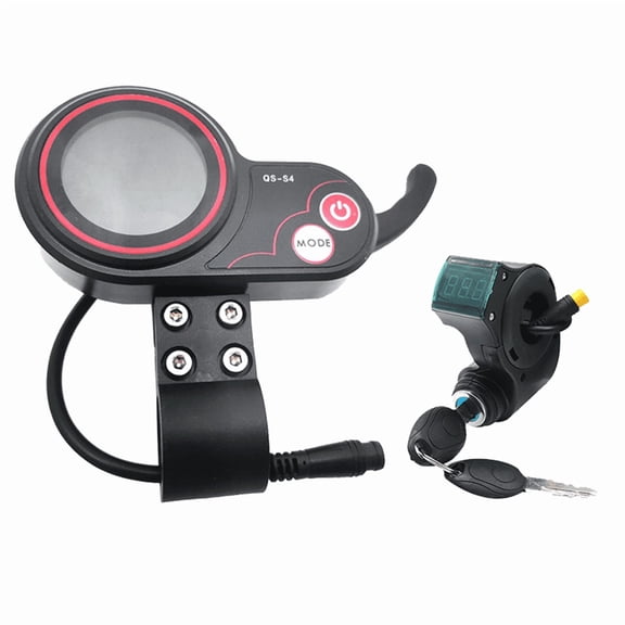 New Arrivals QS-S4 72V Thumb Throttle LCD Display Meter+3PIN Ignition Lock Key