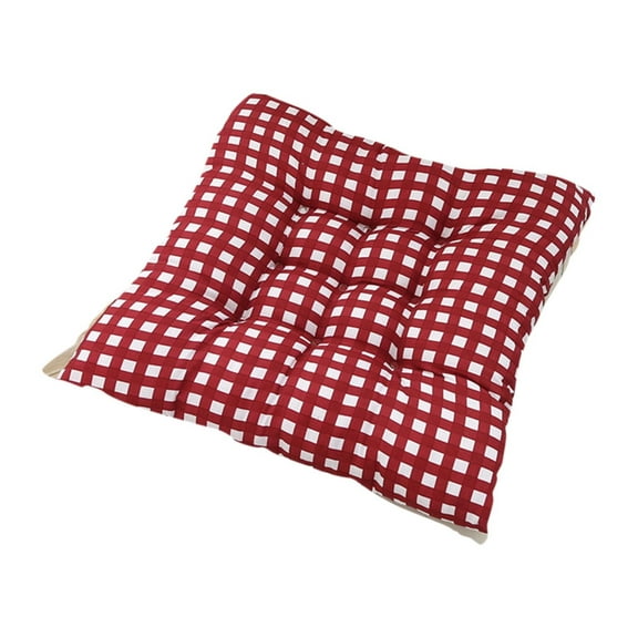 New Arrivals, RUIQPGRT Gingham Plaid Buffalo Checkered Premium Plush Country Farmhouse Chair Cushion Pads with Tear Proof Ties Assorted Colors（16*16inch） Winter Decor