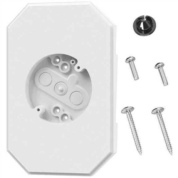 New Arrivals Siding Mounting Kit, 8141DBL Outdoor Light Block,White