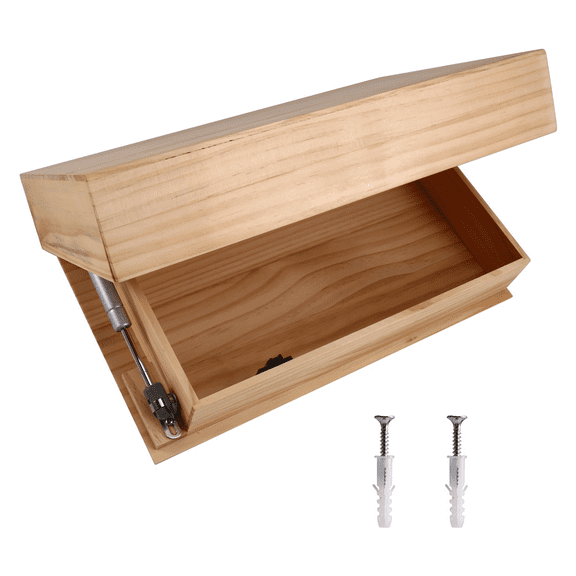 New Arrivals Solid Wood Floating Shelf with Hidden Compartment Home Decor B