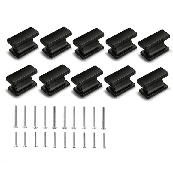 New Arrivals Square Black Cabinet Knobs Drawer Dresser Handles