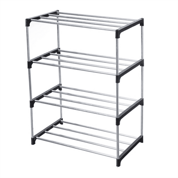 New Arrivals Stackable Small Shoe Rack, Saving Storage and Organization (4-Tier)