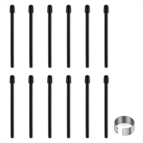 New Arrivals Standard Pen Nibs, 12Pcs Black Refill Tips for Intuos Pro