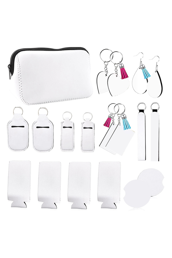 New Arrivals Sublimation Blanks Set, DIY with Makeup Bag