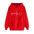 thumbnail image 1 of TaLove womens fall fashion 2025Cute Hoodies For Women Red Plus Size Half Zip Sweatshirts For Women Womens Long Sleeve Tops Loose Fit Womens Tops Casual Plus, 1 of 3