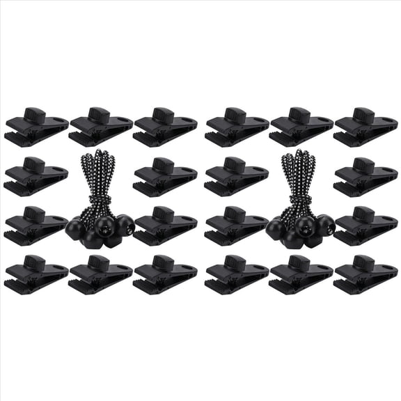 New Arrivals Tarp Clips Heavy Duty Lock Grip,40Pack Clamps,Shade Cloth Fasteners,Pool Awning Cover Bungee Cords