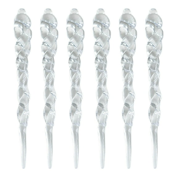 New Arrivals WUYVCG 6PCS Ice Icicle Ornaments Set Snowflake Teardrop & Pendant For Christmas Tree Decor ,Kitchen Fall Decor