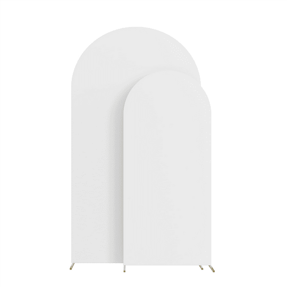 New Arrivals Wedding Arch Cover,Arch Backdrop Stand Cover with 100 balloons(White)
