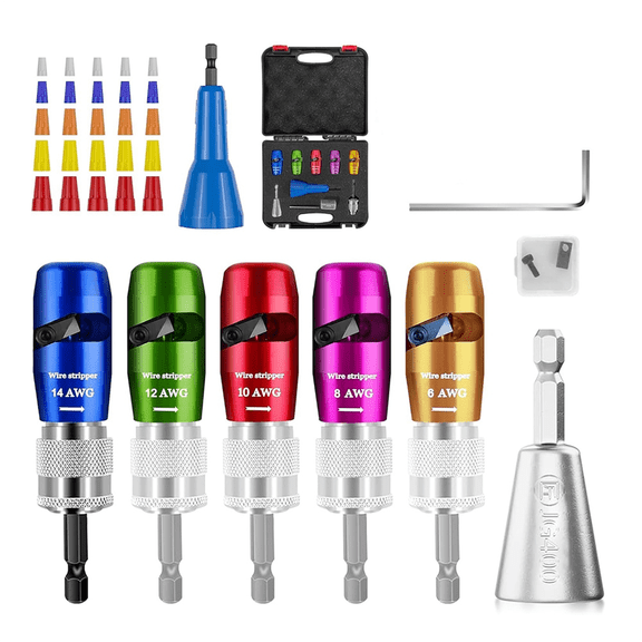 New Arrivals Wire Stripping Tool & Twisting Connector Set,Wire Twister