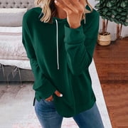 New Arrivals Women Women Shirts Long Sleeve Hoodie Solid Long Sleeve Hooded Pullover Sweatshirts Tunic Winter Tops Blouse