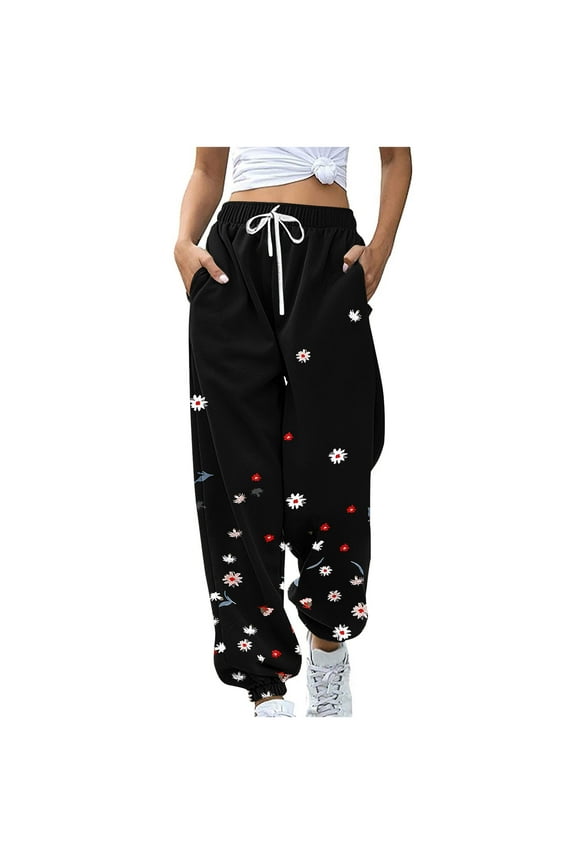 New Arrivals Womens High Waist Wide Leg Trousers with Drawstring Waist Solid Color Pants My Items