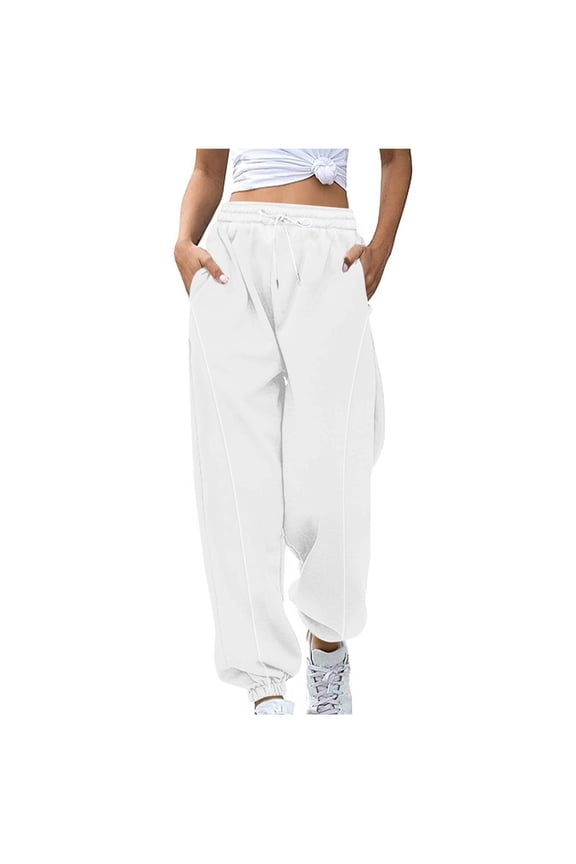 New Arrivals Womens High Waisted Sweatpants with Drawstring Elastic Waistband Wide Leg Jogger Pants My Items