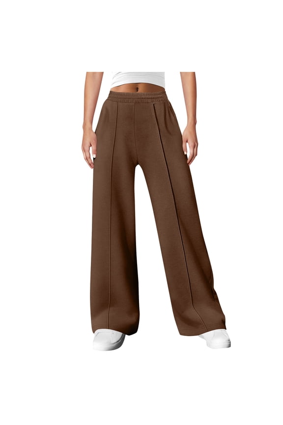 New Arrivals Womens High Waisted Sweatpants with Drawstring Elastic Waistband Wide Leg Lounge Pants for Fit My Items