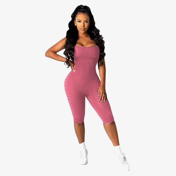 New Arrivals Womens Pants,Plus Size Bandage Halter Yoga Sweatpants Fitness Pants Skinny Jumpsuits Pink Xl