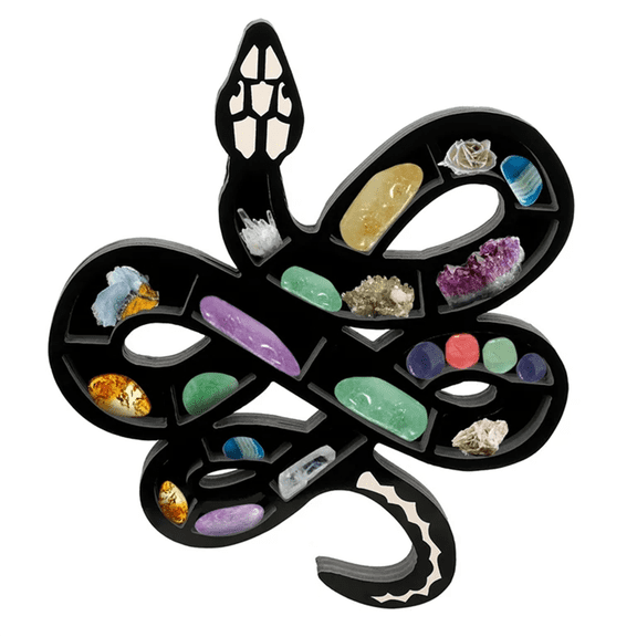 New Arrivals Wooden Snake Shape Display Shelf Crystal Storage Rack