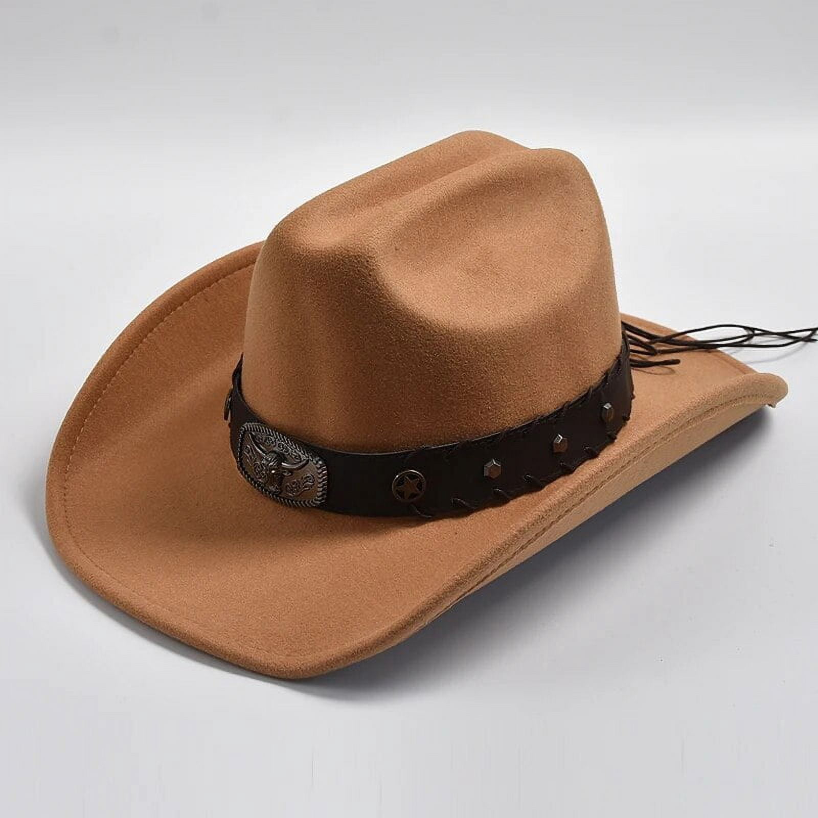 New Artificial Wool Western Cowboy Hats for Men Women 