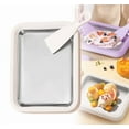 thumbnail image 1 of New At-Home Rolled Ice Cream Maker Kit, Instant Freeze Plate with Scrapers, DIY Homemade Ice Cream Tray, Stainless Steel Frozen Yogurt Machine, 8.8 * 6.8in, White, Ice Cream Machines, 1 of 3