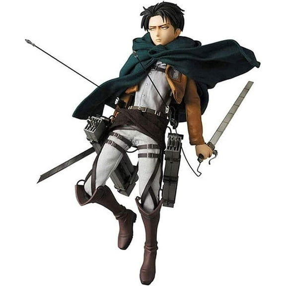 New Attack On Titan Anime Levi Ornaments, Attack On Titan Statue, Cosplay Anime Statues Collectible Ornaments Cartoon Adults
