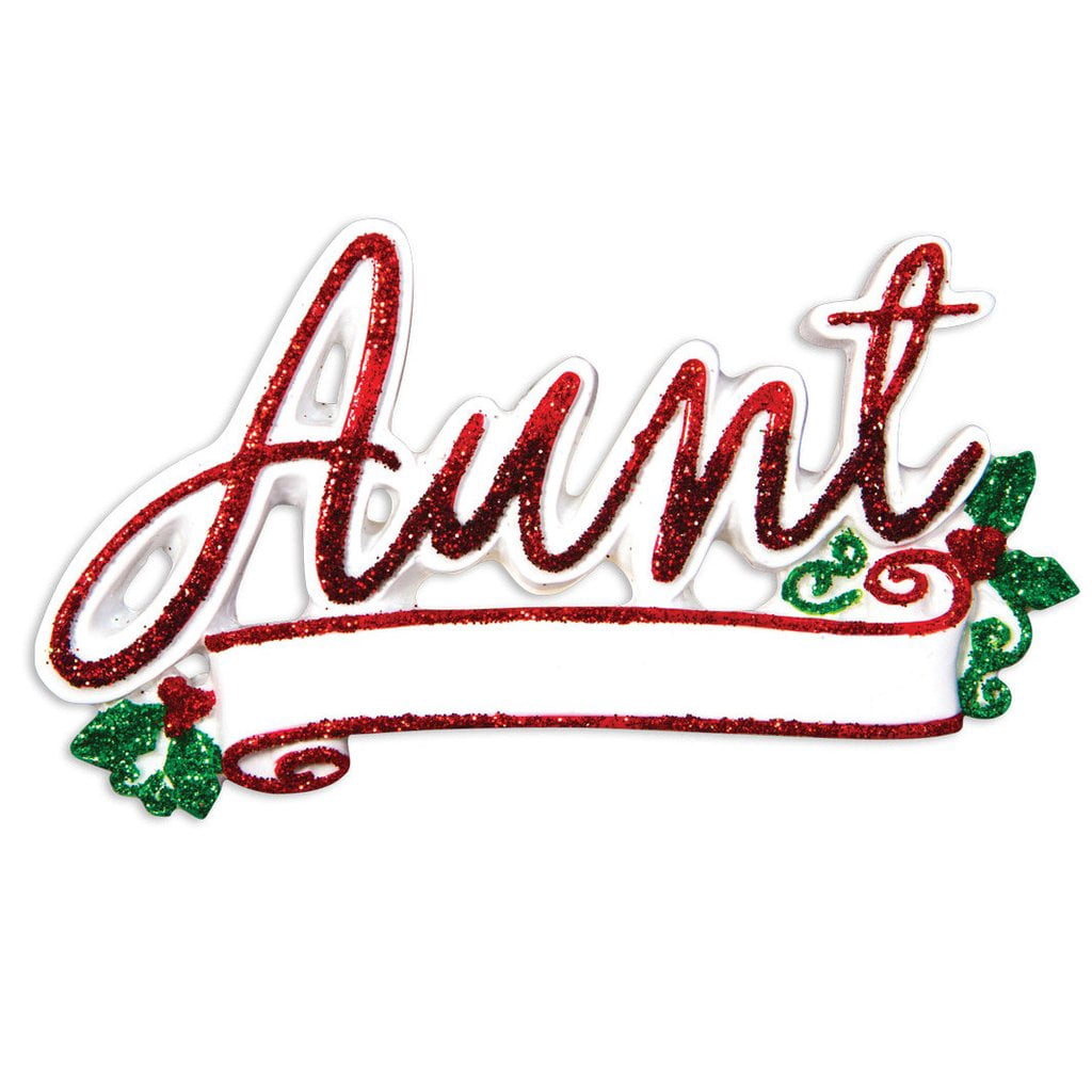 New Aunt Personalized Christmas Tree Ornament DO-IT-YOURSELF - Walmart.com