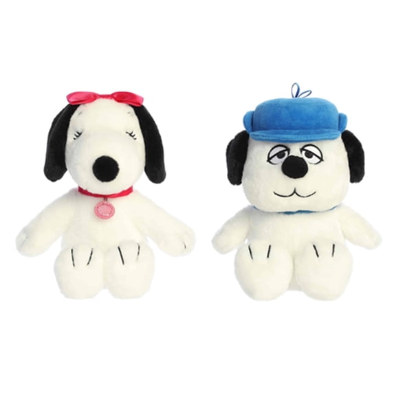 New Aurora Peanuts 2 Piece Floppy Legs Plush Bundle, 8" Belle and 8" Olaf