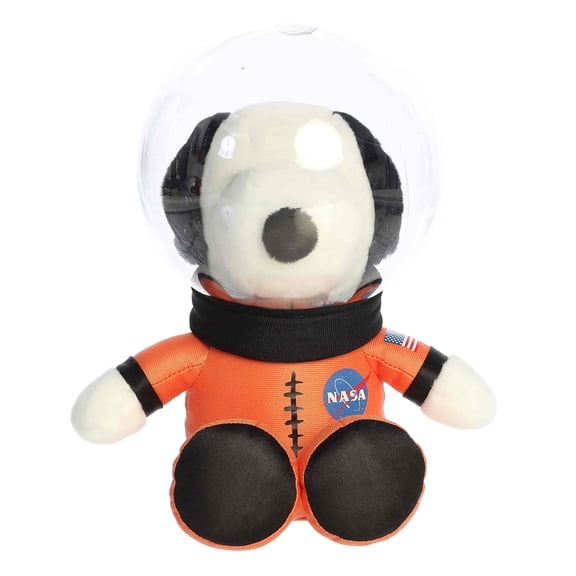 New Aurora Plush Peanuts Beagle - 10" Orange Spacesuit Snoopy With Helmet