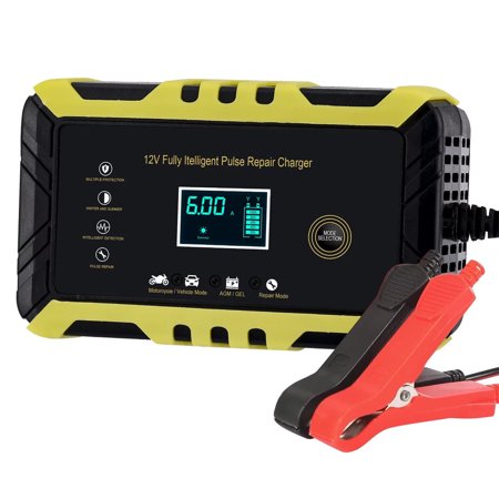 New Automatic Car Battery Charger Intelligent Pulse Repair Starter 12V/6A AGM/GEL