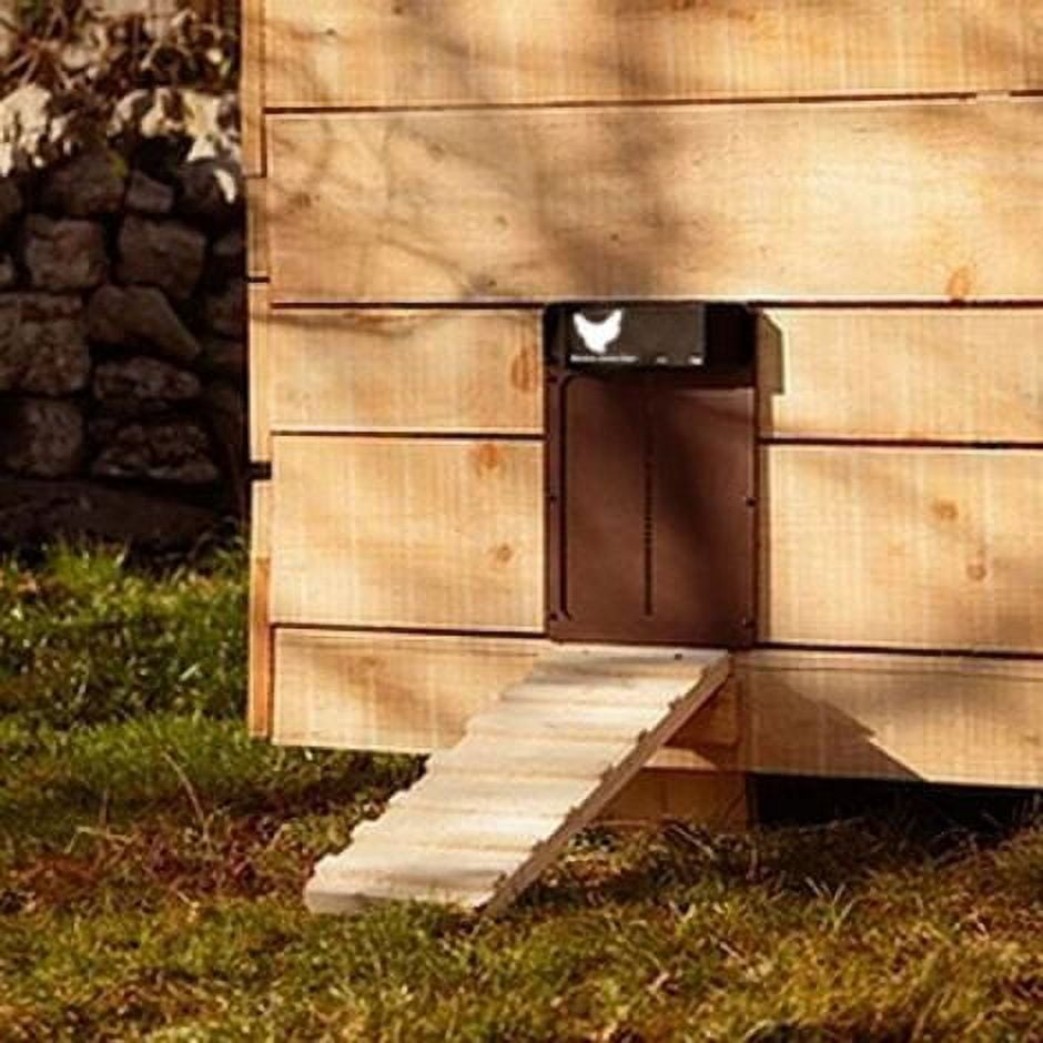 New Automatic Chicken Coop Door, Waterproof Automatic with Light Sensor Battery Operated Induction Automatic Chicken Coop Doorbrown