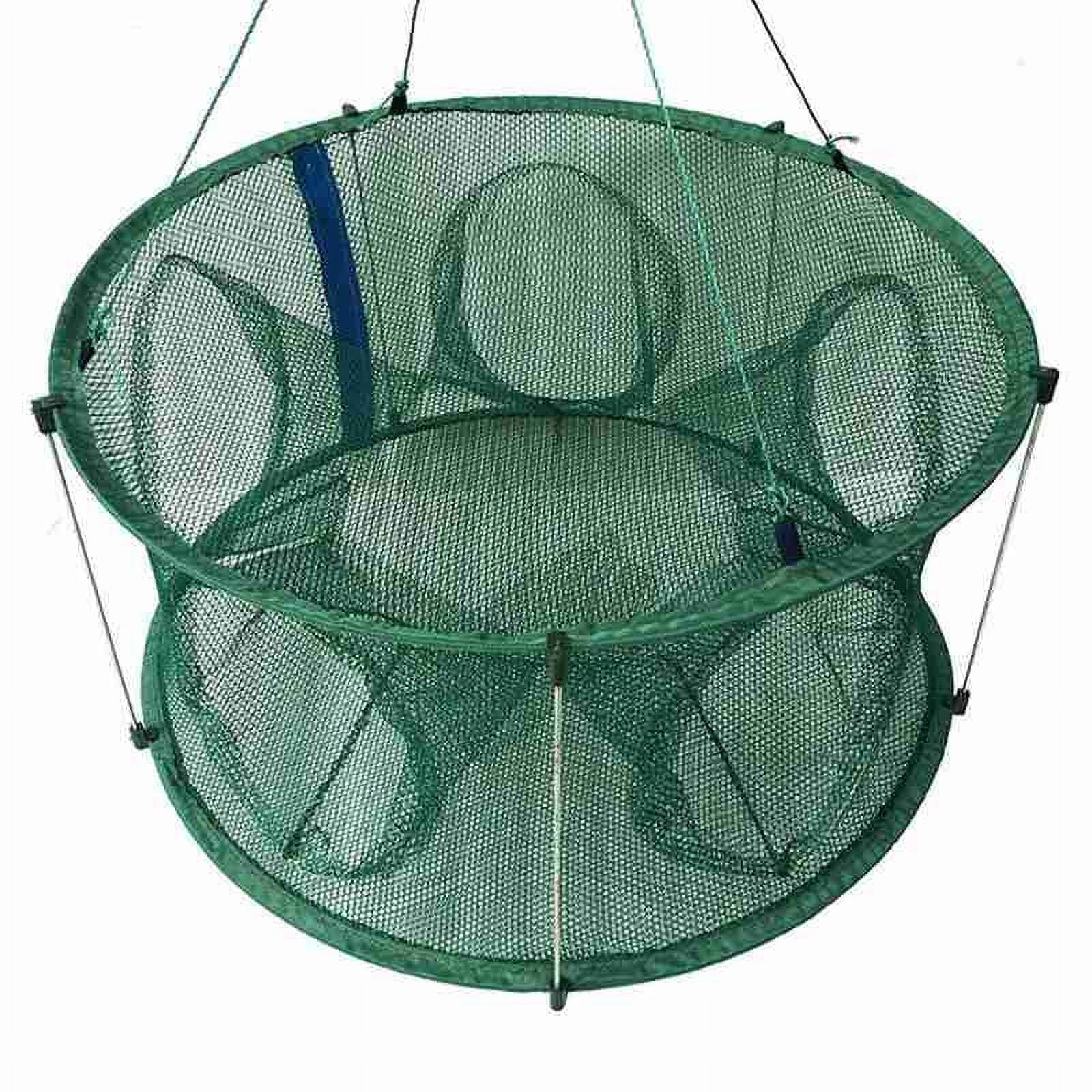 New Automatic Fishing Net Trap Cage Round Shape Open For Crab Crayfish  Lobster 