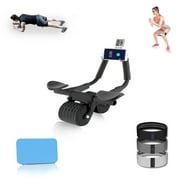 New Automatic Rebound Retractable Abdominal Exercise Ab Roller Elbow support + 3 Booty Bands | Ab Roller Fitness Timing Abdominal Wheel with Elbow Support for Workout & 3 Booty Bands