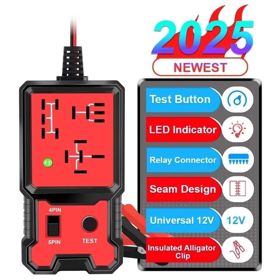 New Automotive Electronic Relay Car Relay Tester Universal 12V LED Indicator