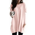 thumbnail image 1 of New Autumn Long Sleeve Casual Pocket T-shirt Top For Women, 1 of 9