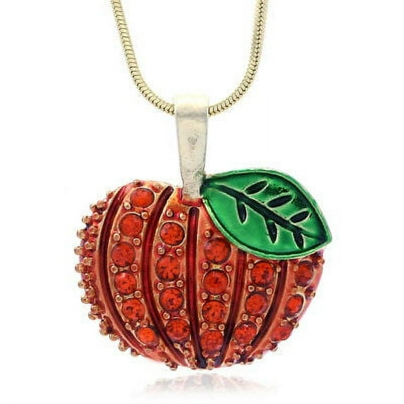 New Autumn Thanksgiving Holiday Halloween Pumpkin Pendant Necklace Charm Jewelry