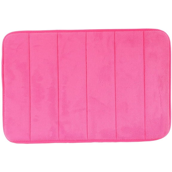 Bathroom Kid's Rug Mat Slip-Resistant Extra Absorbent Bath Mat Set Non Slip Dry Fast Bath Mat Extra Soft and Absorbent Machine-Washable Non-Slip Bath Rugs(rose red, 24" x 17")