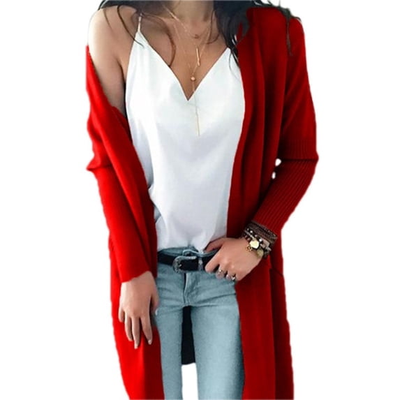 New Autumn Winter Women Long Cardigan Women Women Cardigan Korean Fashion Knitted Cardigan Sweater Pink Cardigan Top Clothes
