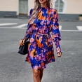thumbnail image 1 of New Autumn Women's Printed Dress, Elegant Long-Sleeved Dress, 1 of 5