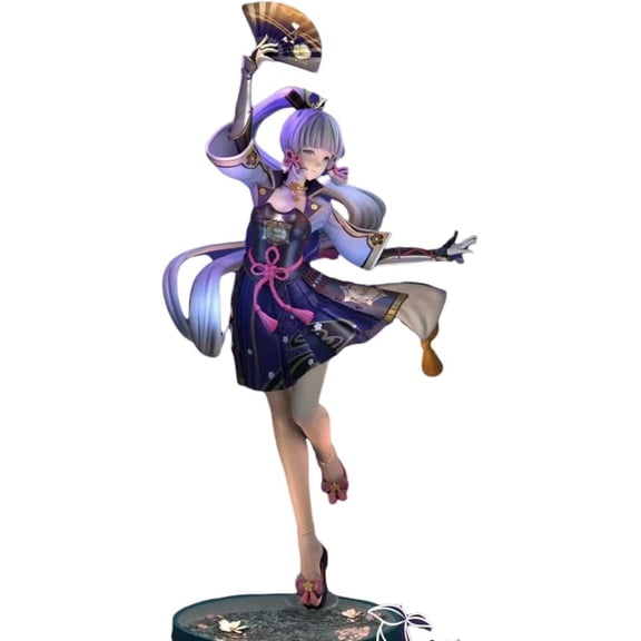 New Ayaka Figure Standing Dancing Kamisato Ayaka Action Figures 26cm/10.2inch Handmade PVC Manga Game Model Statue Craft Gift