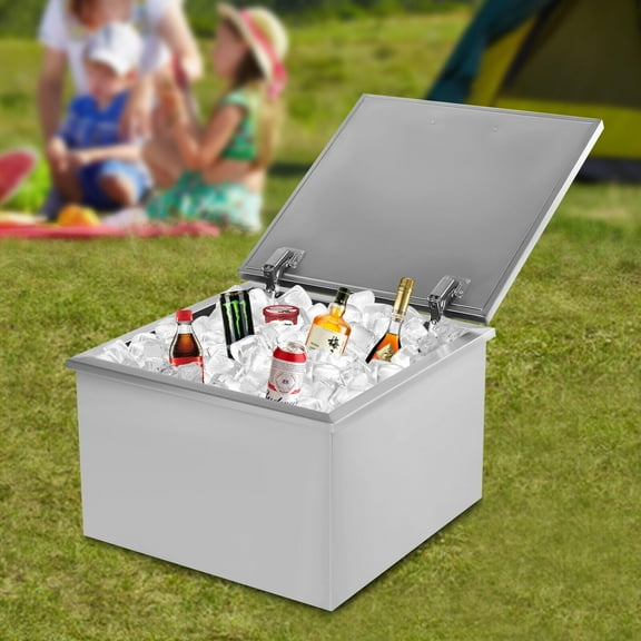 New BBQ Island Drop In Ice Chest Stainless Steel Wine Cooler Bin 20"L x 20"W x 13"H