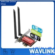 New BE8800 WiFi 7 PCIe Network Card, Tri-Band BE200 Wireless Adapter with Bluetooth 5.4, MU-MIMO, WPA3, Low-Profile Bracket, Heat Sink, for Windows 10/11 Desktop PC